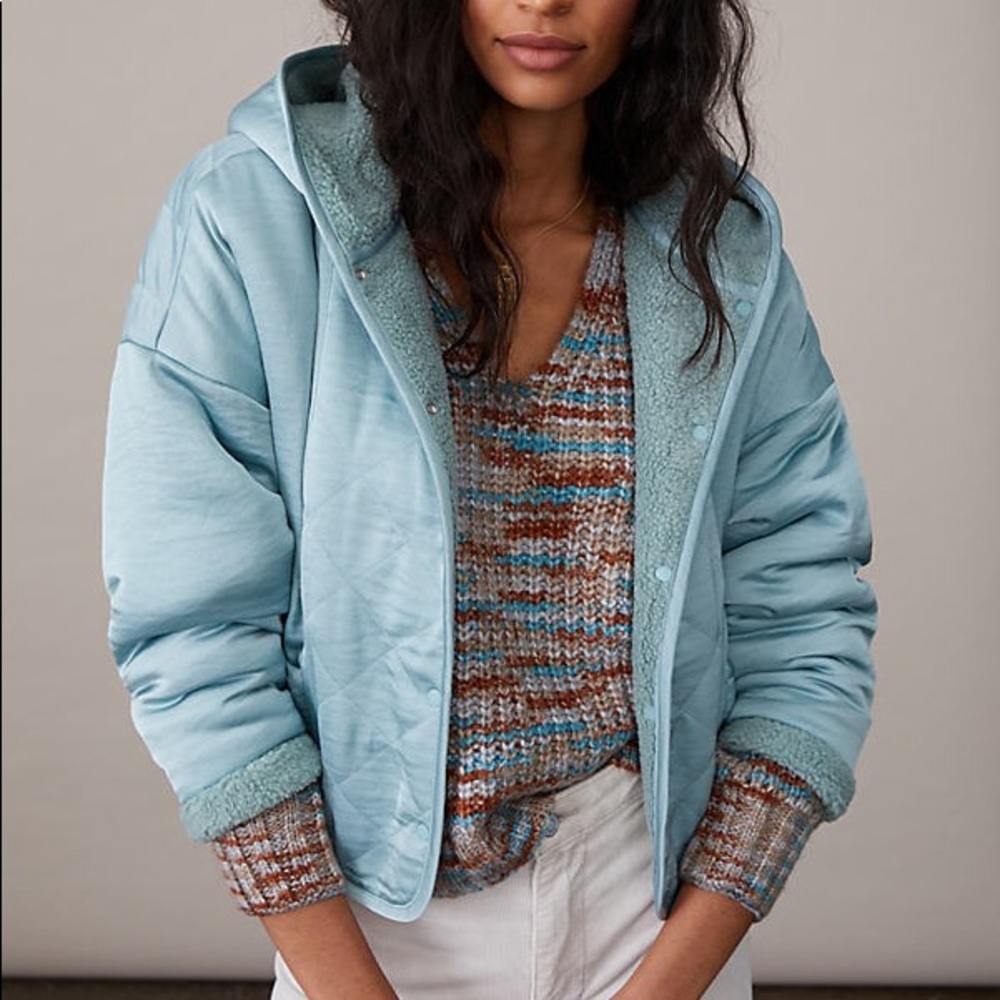 Anthropologie SATURDAY/SUNDAY Leona Reversible Sherpa Jacket